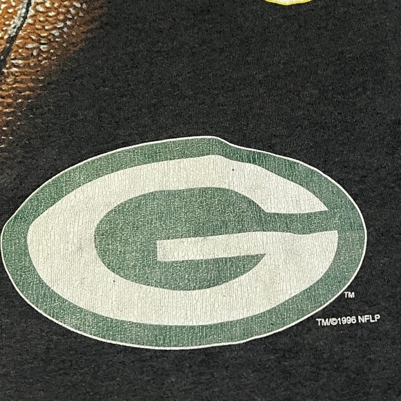 Vintage 90s Green Bay Packers NFL Football Sports 1990s Crewneck Tee Tshirt - Picture 2 of 6